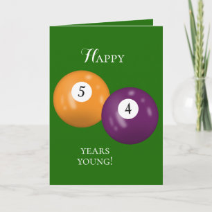 Carte Billiard Balls 54e anniversaire