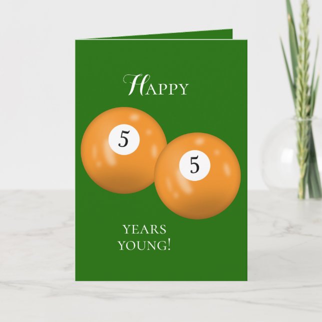 Carte Billiard Balls 55e anniversaire (Devant)