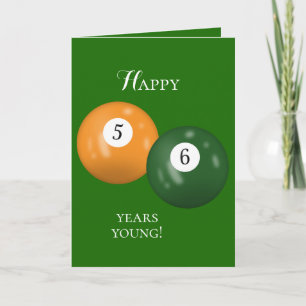 Carte Billiard Balls 56e anniversaire