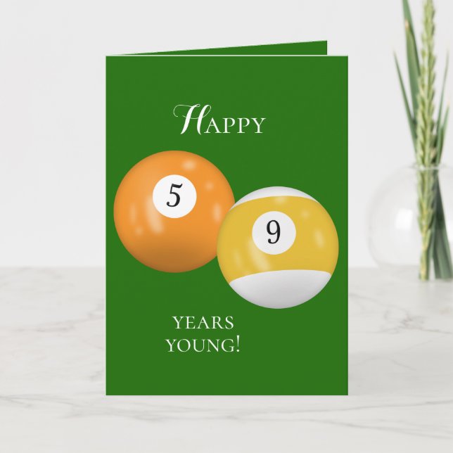 Carte Billiard Balls 59e anniversaire (Devant)