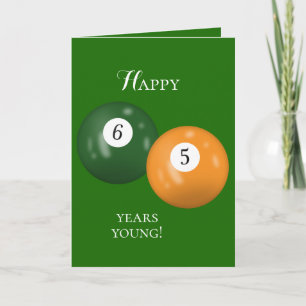 Carte Billiard Balls 65e anniversaire