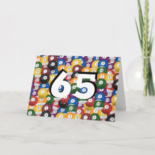 Carte Billiard Balls 65e anniversaire