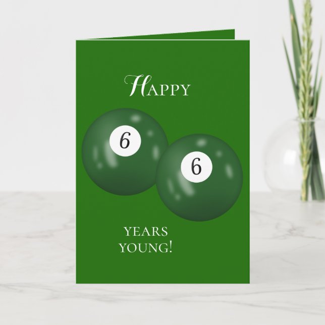 Carte Billiard Balls 66e anniversaire (Devant)