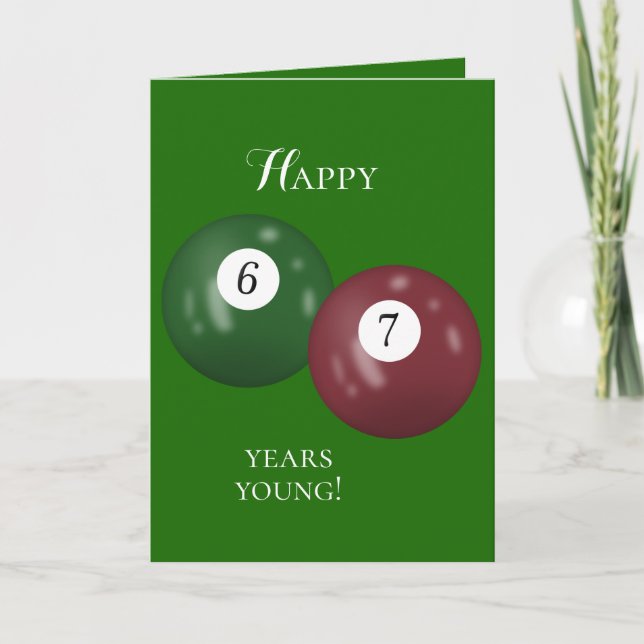 Carte Billiard Balls 67e anniversaire (Devant)