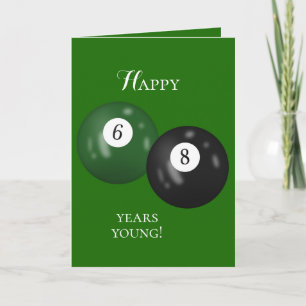Carte Billiard Balls 68e anniversaire
