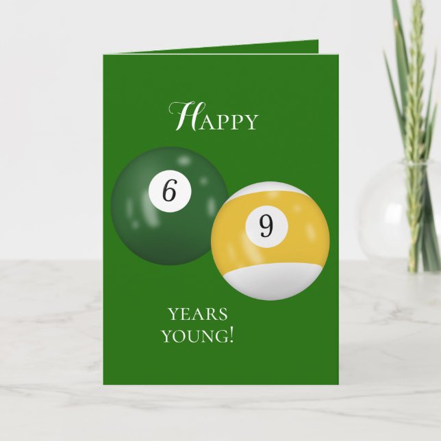 Carte Billiard Balls 69e anniversaire (Devant)