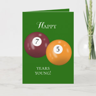 Carte Billiard Balls 75e anniversaire