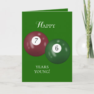 Carte Billiard Balls 76e anniversaire