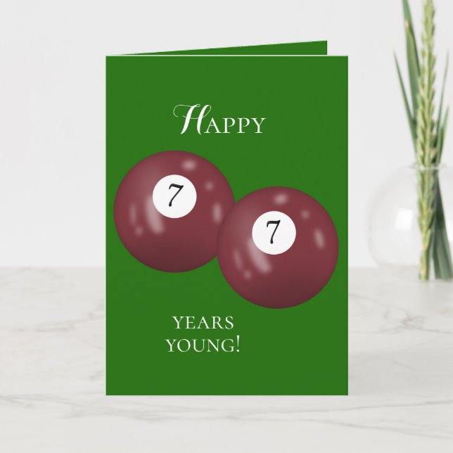 Carte Billiard Balls 77e anniversaire (Devant)