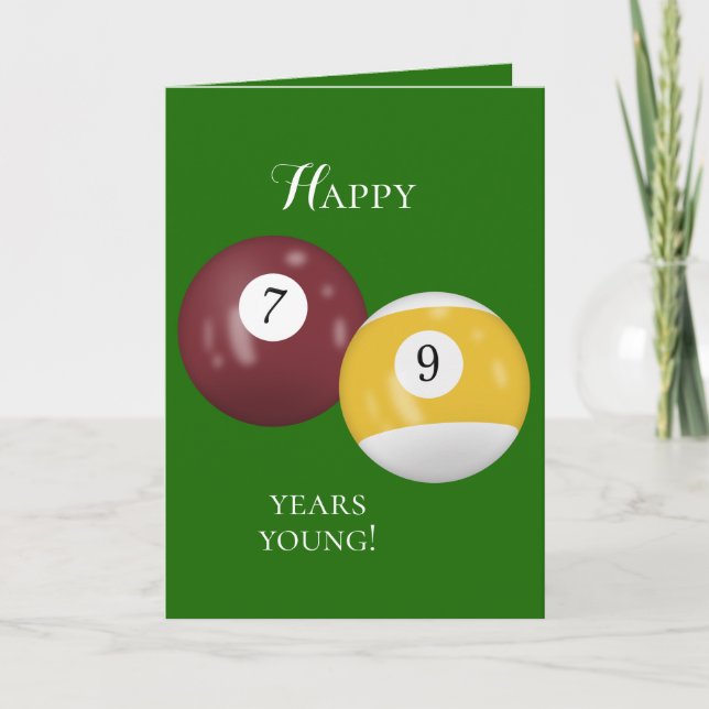 Carte Billiard Balls 79e anniversaire (Devant)