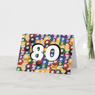 Carte Billiard Balls 80e anniversaire