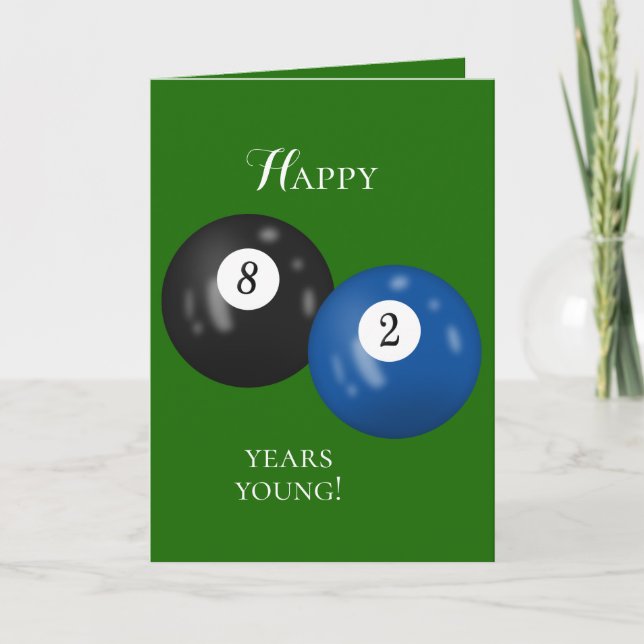 Carte Billiard Balls 82e anniversaire (Devant)