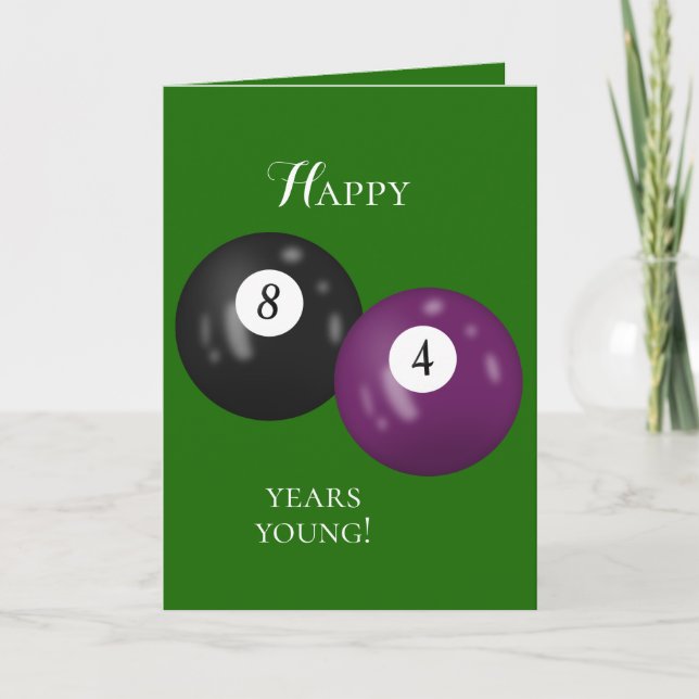 Carte Billiard Balls 84e anniversaire (Devant)