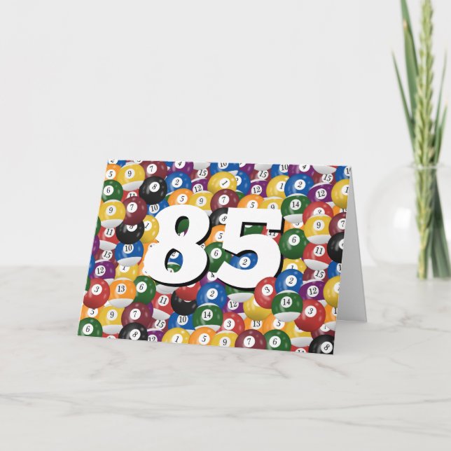 Carte Billiard Balls Pour 85e Anniversaire (Devant)