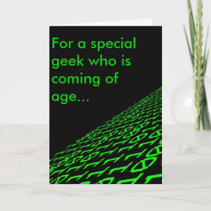 Carte Binary 21st Birthday