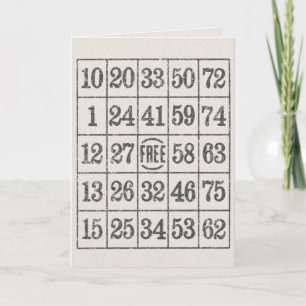 Carte Bingo Anniversaire
