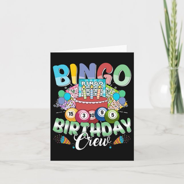 Carte Bingo Anniversaire Équipe Joueur de Bingo Vintage  (Devant)
