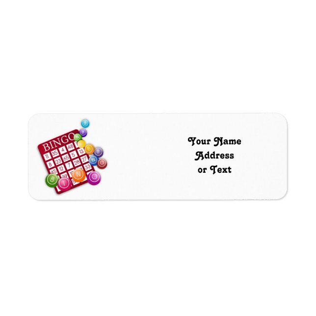 Carte BINGO avec boules BINGO (Devant)