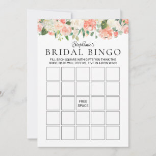 Carte Bingo de Fête des mariées de Medley Florale person