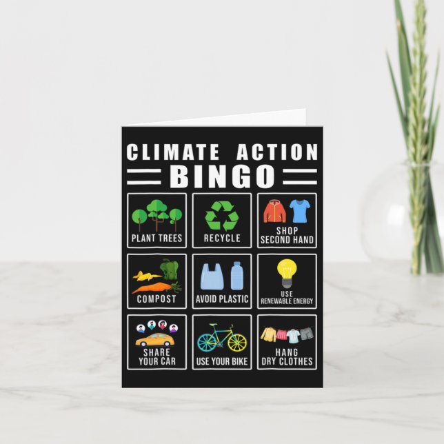 Carte Bingo de l'action climatique Jour des terres du ch (Devant)
