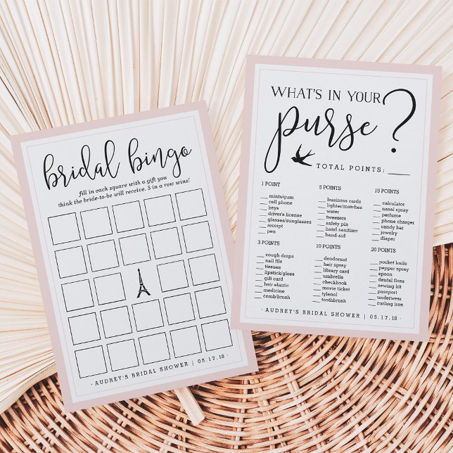 Carte Bingo et jeu de Fête des mariées à deux côtés (Créateur téléchargé)