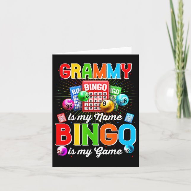 Carte Bingo Funny Grammy Is My Name Bingo Is My Game Xma (Devant)
