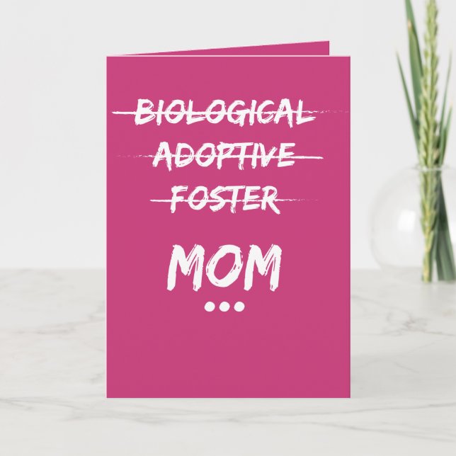 Carte Biologique, Adoptive, Foster...Maman (Devant)