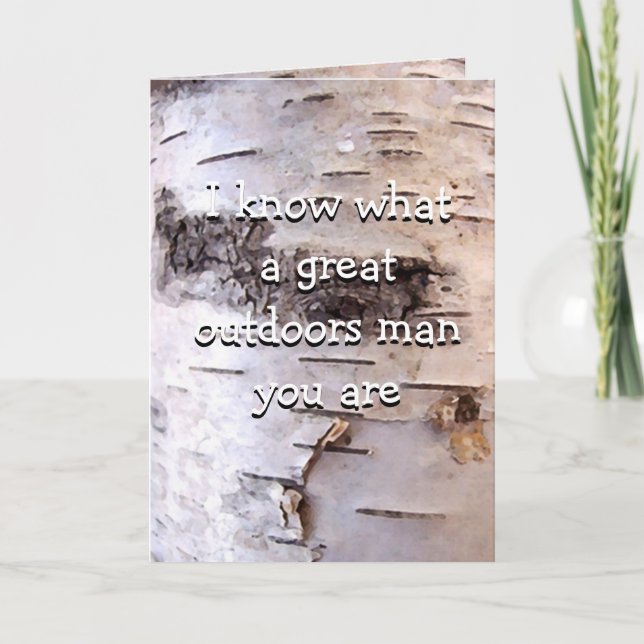 Carte Birch Bark Anniversaire (Devant)