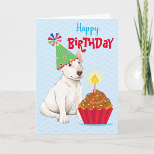 Carte Birday Cupcake Bull Terrier