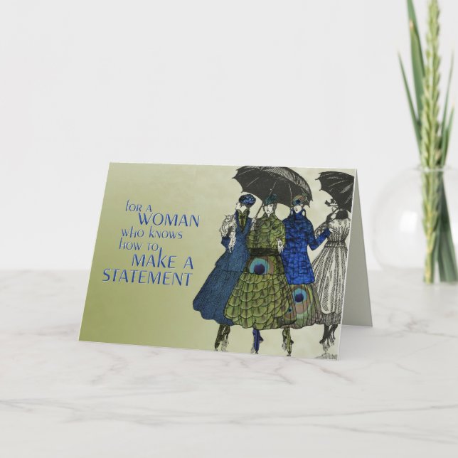 Carte Birds of a Feather - femmes dans des plumes de (Devant)