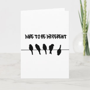 Carte Birds on a wire - dare to be different