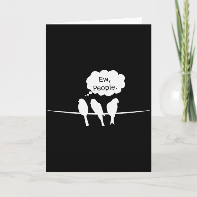 Carte Birdwatching Funny Ew, People Birds Hobby Birding  (Devant)