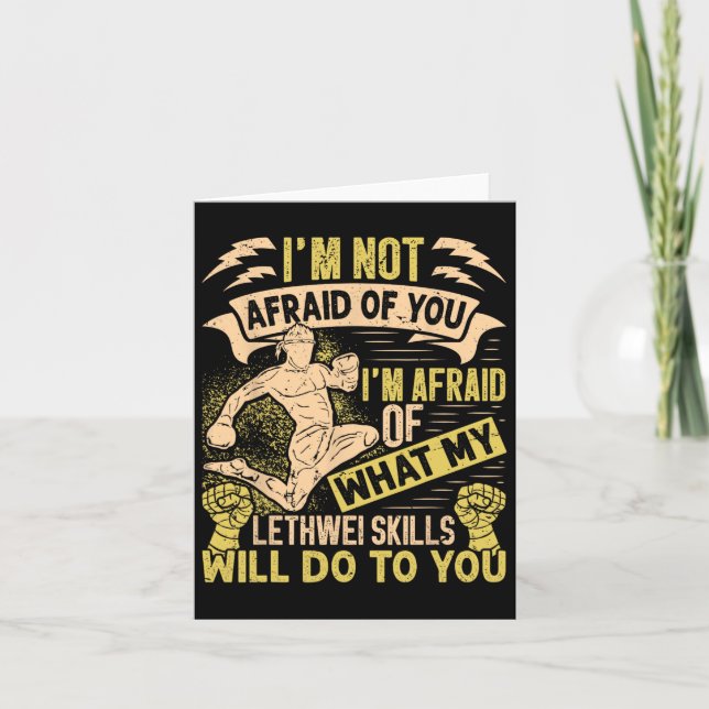 Carte Birman Boxer Lethwei Instructeur Formation Myanmar (Devant)