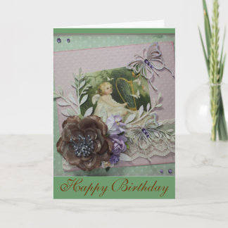 Carte Birthday-1 heureux vintage
