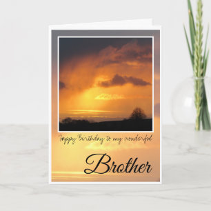 Carte Birthday Brother, Bright Sun Behind Storm Clouds