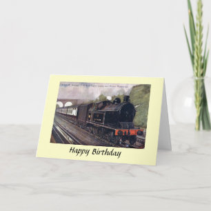 Carte Birthday Card - L & N W R Tank Engine