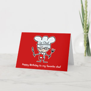 Carte Birthday cards for patrons & cooks