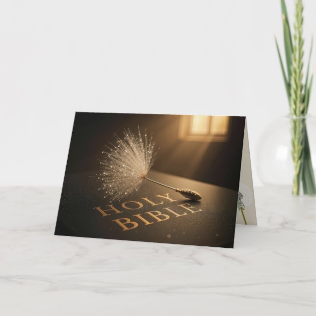 Carte Birthday Dandelion Seedling On a Bible  (Devant)