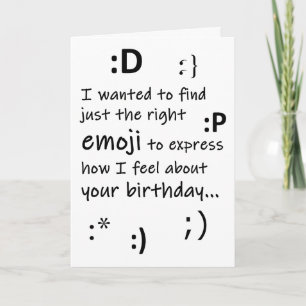 Carte Birthday emoji