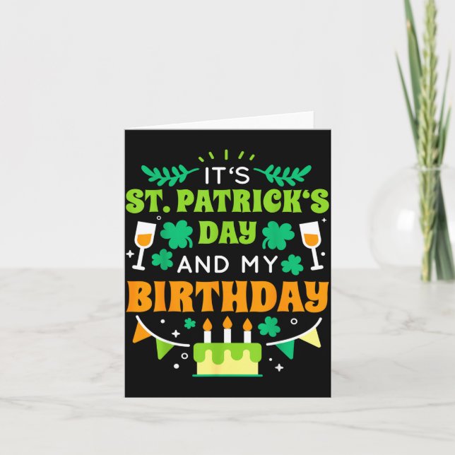 Carte Birthday Funny Born On St Patricks Day 2020  (Devant)