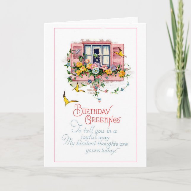 Carte Birthday Greetings (Devant)