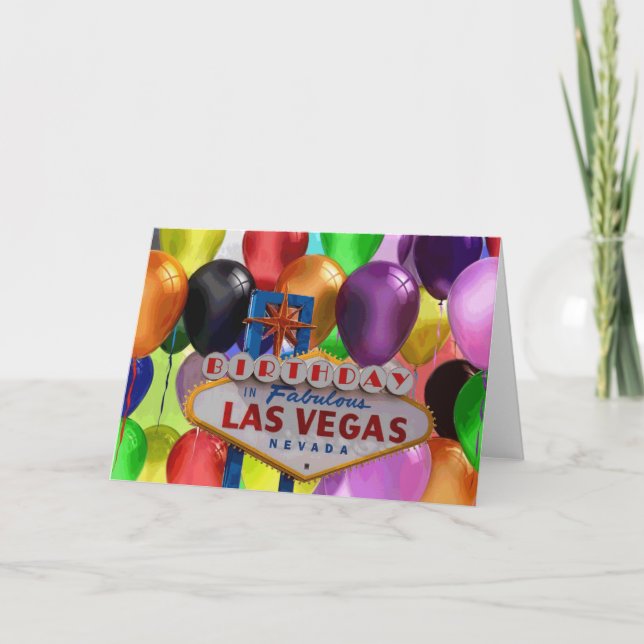 Carte Birthday in Fabulous Las Vegas Card (Devant)