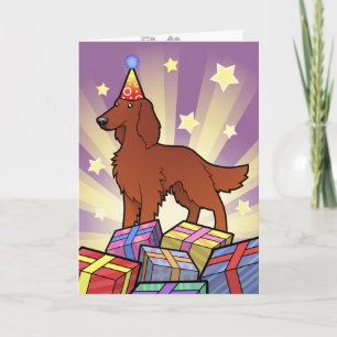 Carte Birthday Irish / English / Gordon / R&W Setter
