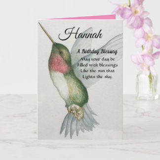 Carte Birthday Jolie Hummingbird Wings