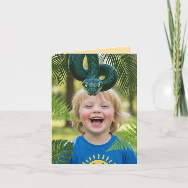Carte Birthday Jungle Snake Photo (Devant)