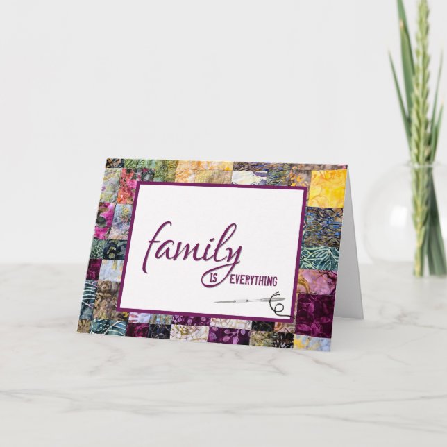 Carte Birthday Quilt and Needle for Mother-in-law (Devant)