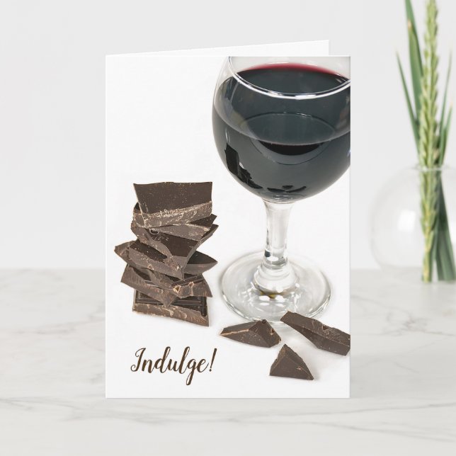 Carte birthday red wine and dark (Devant)
