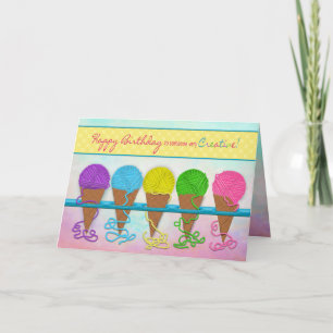 Carte Birthday, Someone Creative, Yarn Cones