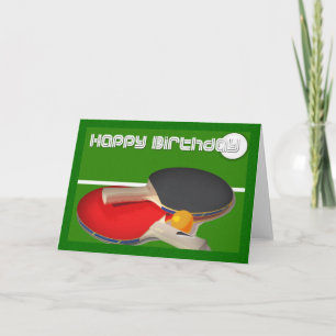 Carte Birthday sport Ping Pong Table de tennis