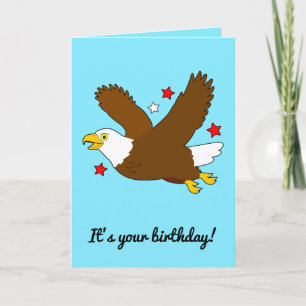 Carte Birthday with Eagle Soaring Among the Stars